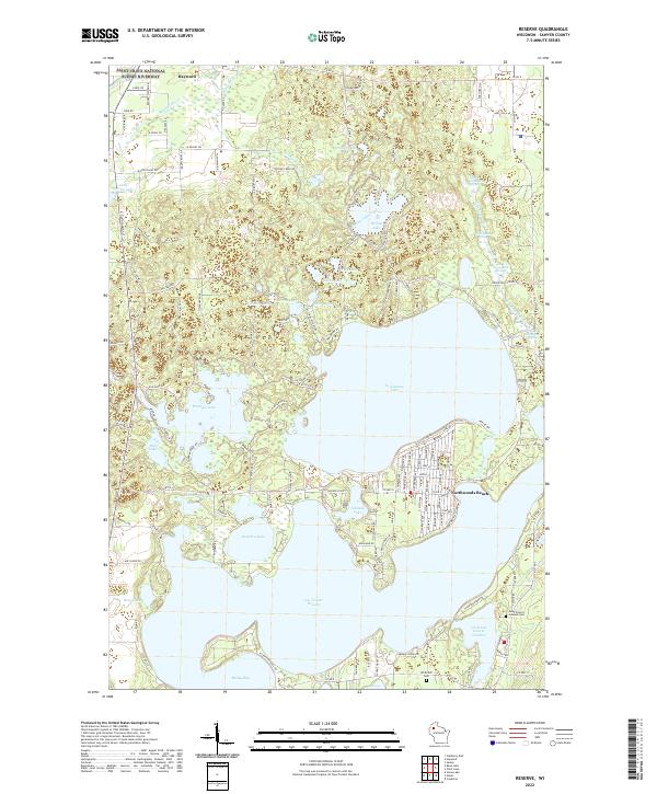 Reserve, WI — USGS 7.5-minute topo (2022)