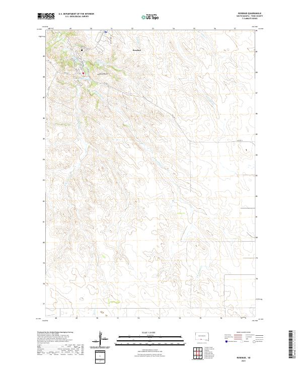 Rosebud, SD — USGS 7.5-minute topo (2021)