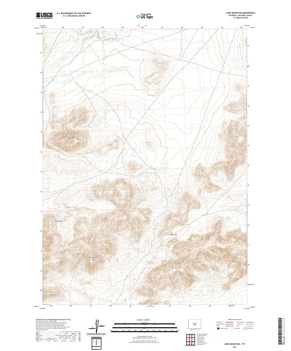 Lone Mountain, WY — USGS 7.5-minute topo (2021)