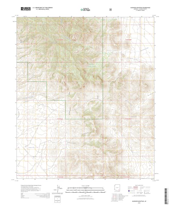 Muskhog Mountain, AZ — USGS 7.5-minute topo (2026)