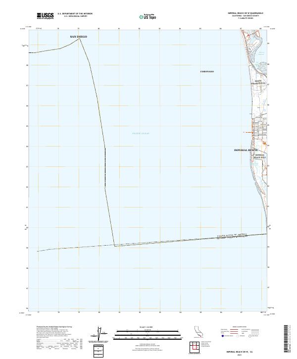 Imperial Beach OE W, CA — USGS 7.5-minute topo (2021)