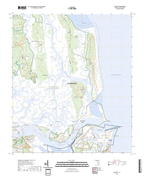 Mayport, FL — USGS 7.5-minute topo (2024)