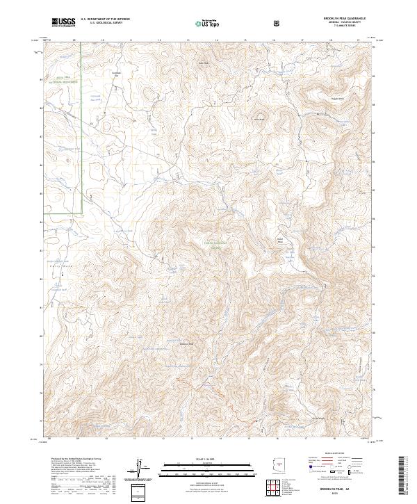 Brooklyn Peak, AZ — USGS 7.5-minute topo (2023)