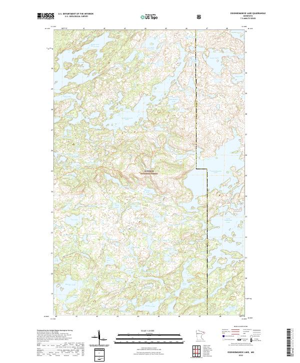 Ogishkemuncie Lake, MN — USGS 7.5-minute topo (2022)