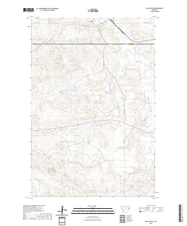 Ismay South, MT — USGS 7.5-minute topo (2024)