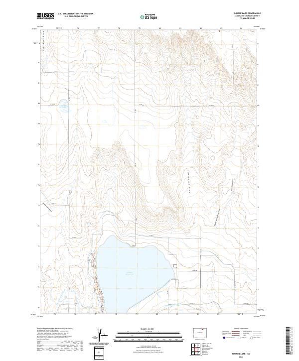Sunken Lake, CO — USGS 7.5-minute topo (2022)