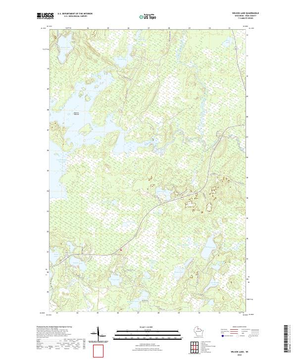 Wilson Lake, WI — USGS 7.5-minute topo (2022)