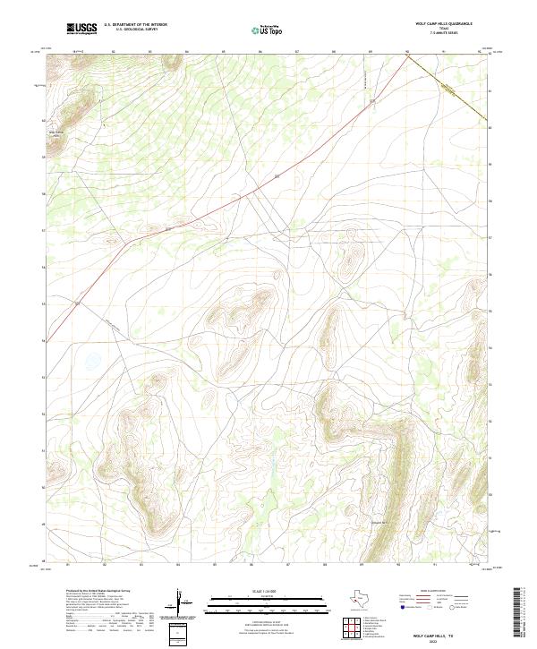 Wolf Camp Hills, TX — USGS 7.5-minute topo (2022)