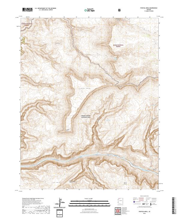 Fishtail Mesa, AZ — USGS 7.5-minute topo (2021)