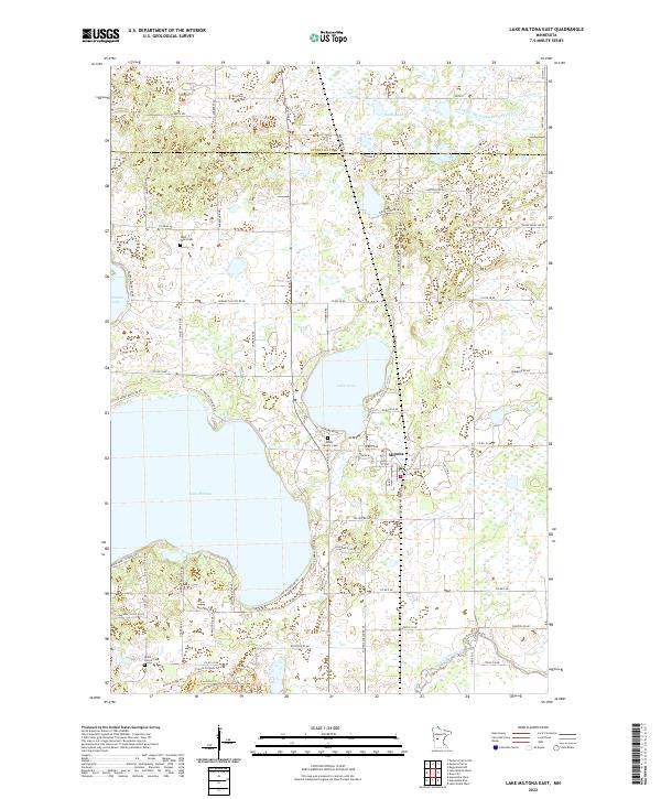 Lake Miltona East, MN — USGS 7.5-minute topo (2022)