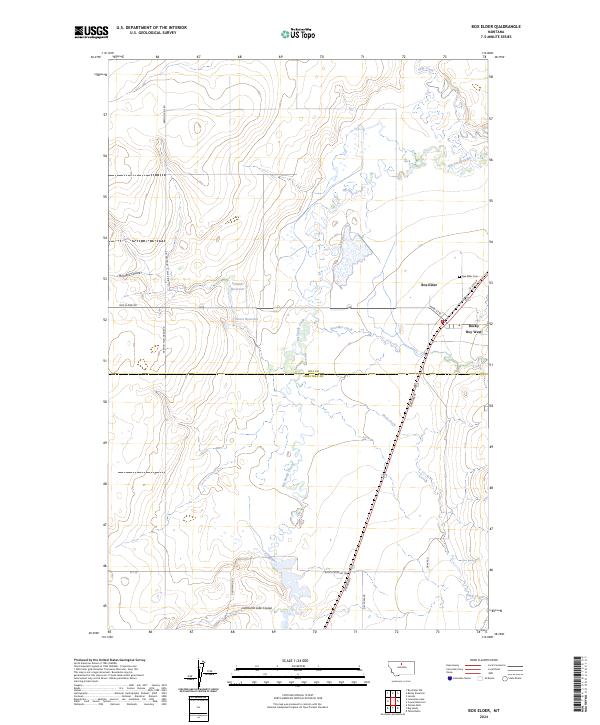 Box Elder, MT — USGS 7.5-minute topo (2024)