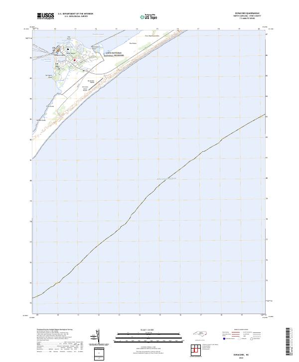 Ocracoke, NC — USGS 7.5-minute topo (2022)