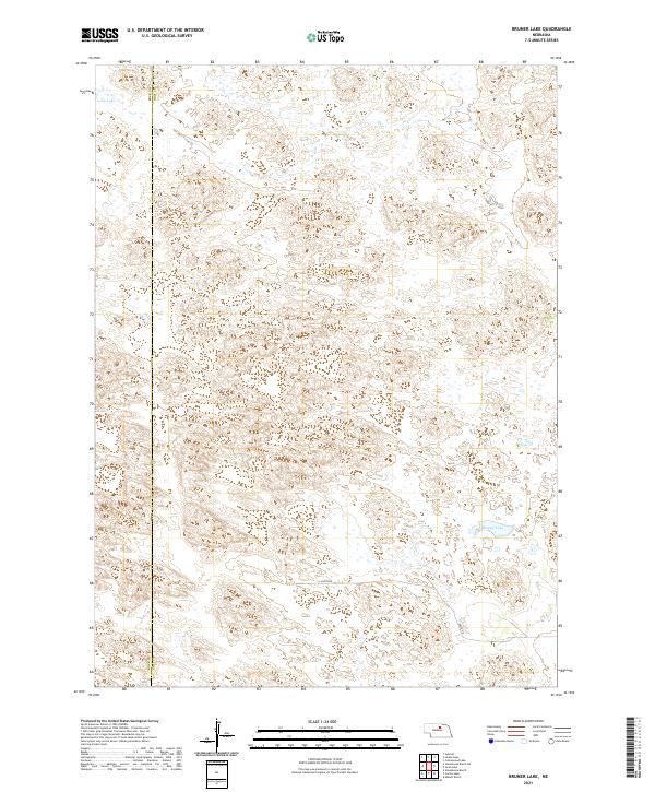 Bruner Lake, NE — USGS 7.5-minute topo (2021)