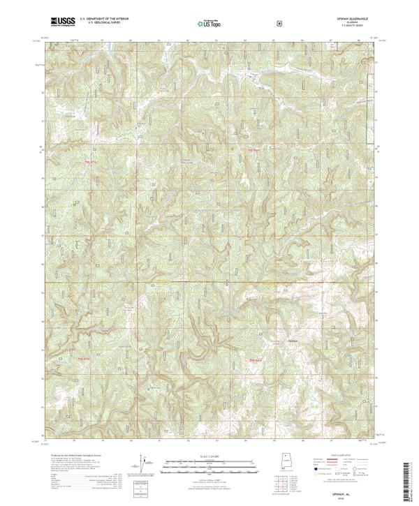 Upshaw, AL — USGS 7.5-minute topo (2026)