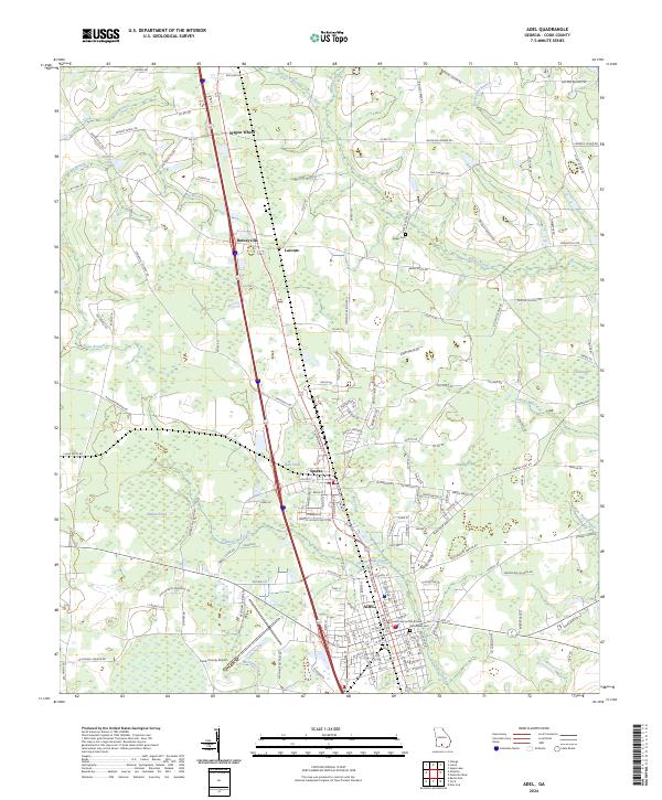Adel, GA — USGS 7.5-minute topo (2024)