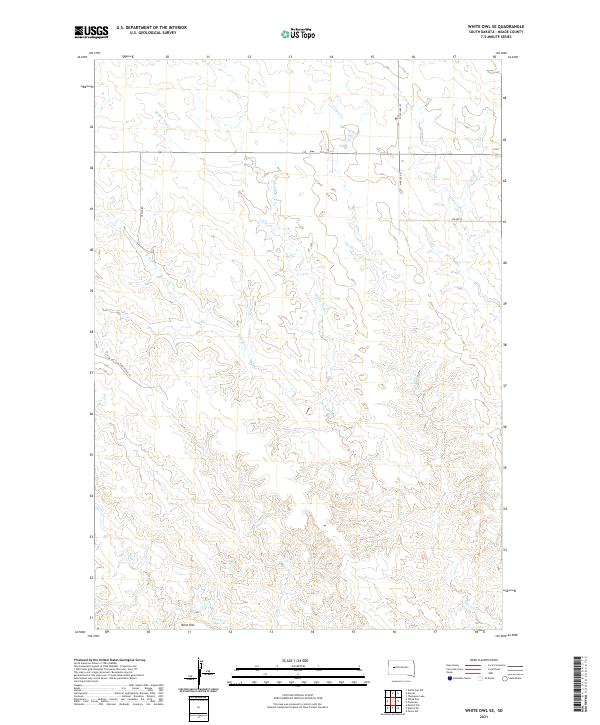 White Owl SE, SD — USGS 7.5-minute topo (2021)