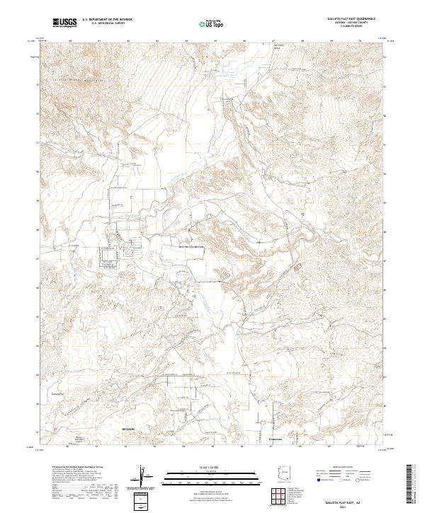 Galleta Flat East, AZ — USGS 7.5-minute topo (2021)
