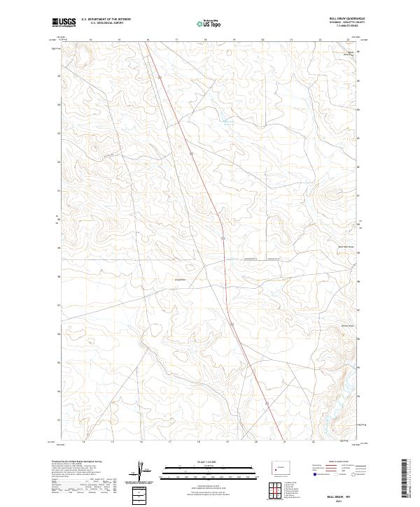 Bull Draw, WY — USGS 7.5-minute topo (2021)
