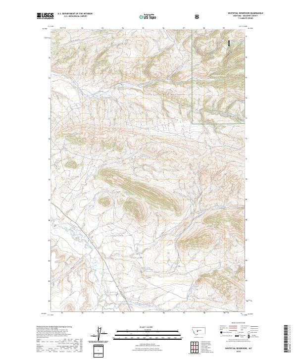 Whitetail Reservoir, MT — USGS 7.5-minute topo (2024)