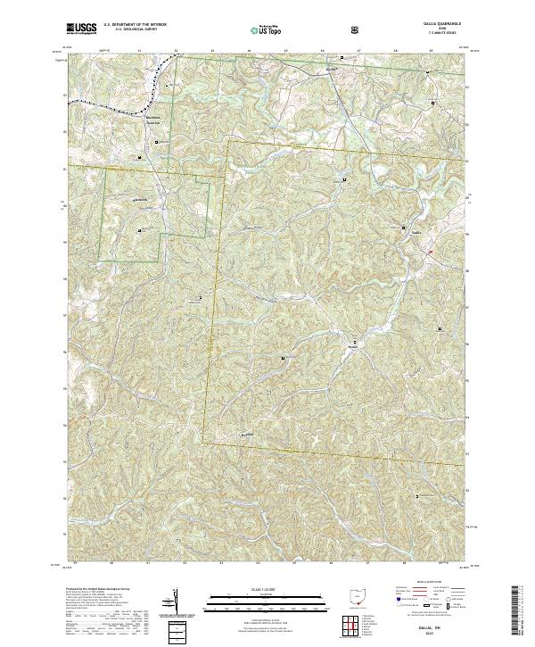 Gallia, OH — USGS 7.5-minute topo (2023)