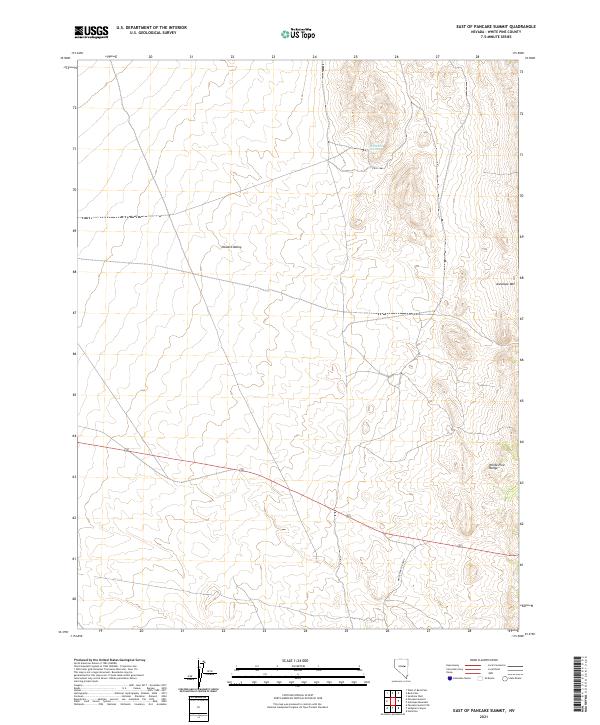 East of Pancake Summit, NV — USGS 7.5-minute topo (2021)