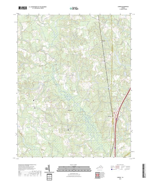 Carson, VA — USGS 7.5-minute topo (2022)