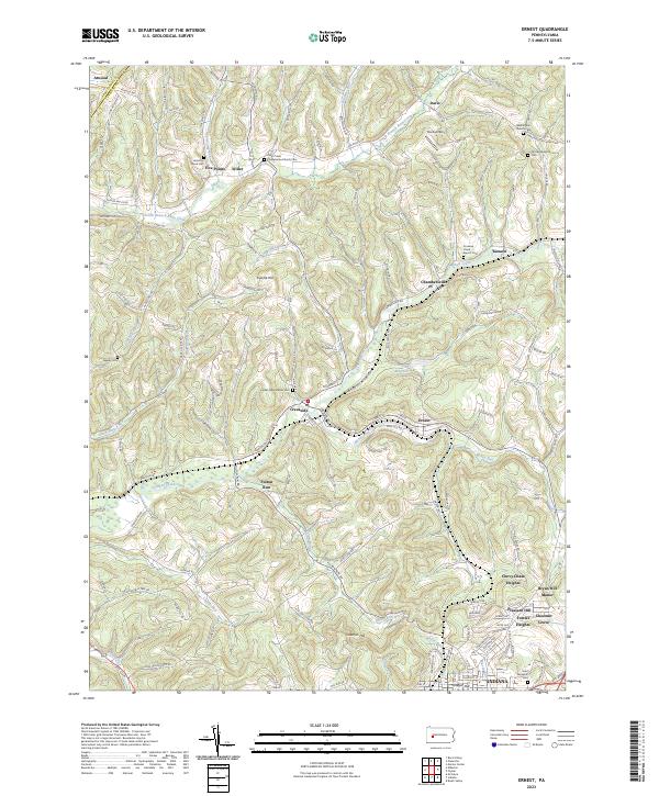 Ernest, PA — USGS 7.5-minute topo (2023)