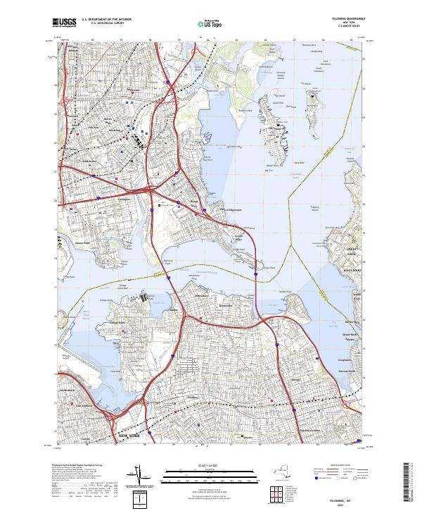 Flushing, NY — USGS 7.5-minute topo (2023)