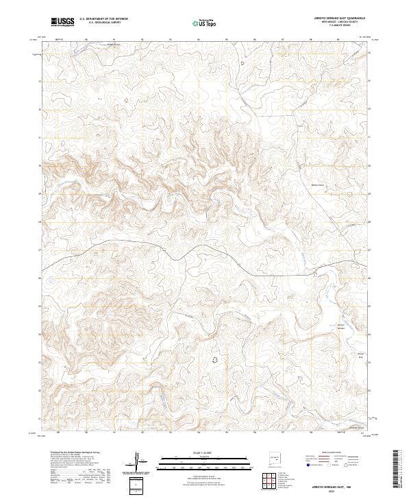 Arroyo Serrano East, NM — USGS 7.5-minute topo (2023)