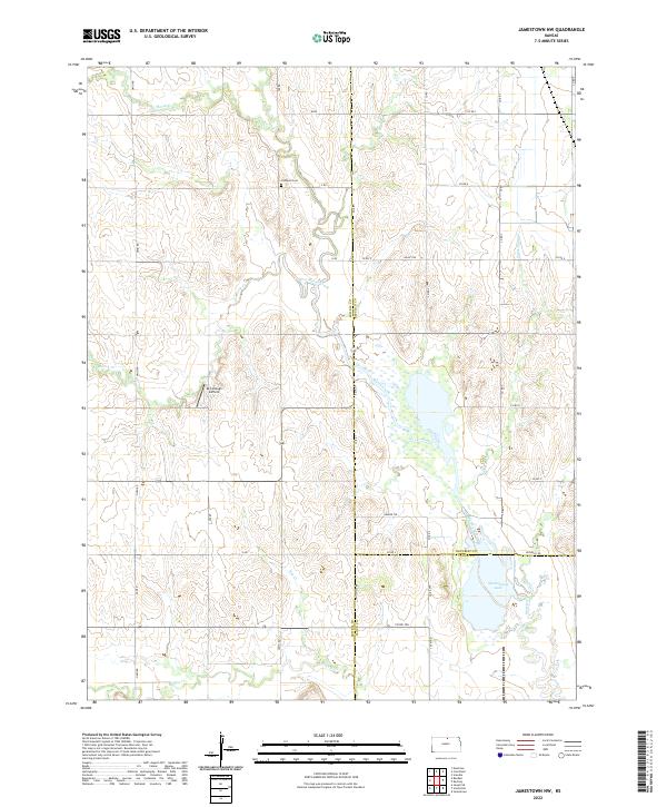 Jamestown NW, KS — USGS 7.5-minute topo (2022)