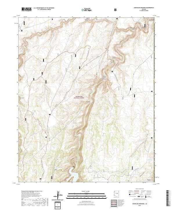 Chevelon Crossing, AZ — USGS 7.5-minute topo (2021)