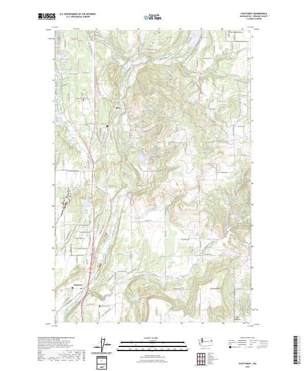 Chattaroy, WA — USGS 7.5-minute topo (2023)