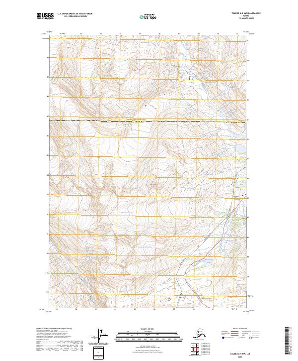 Valdez A-5 NW, AK — USGS 7.5-minute topo (2023)