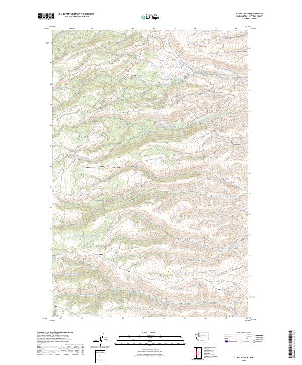Stray Gulch, WA — USGS 7.5-minute topo (2023)