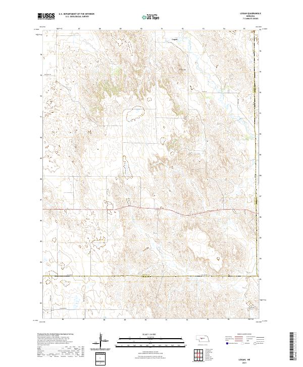Logan, NE — USGS 7.5-minute topo (2021)