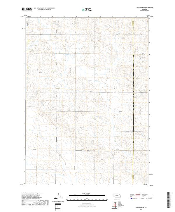 Coleridge SE, NE — USGS 7.5-minute topo (2021)