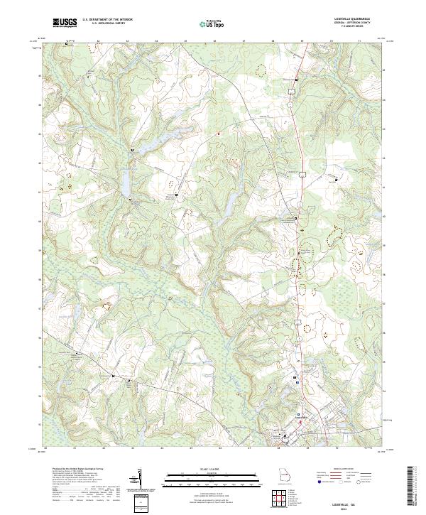 Louisville, GA — USGS 7.5-minute topo (2024)