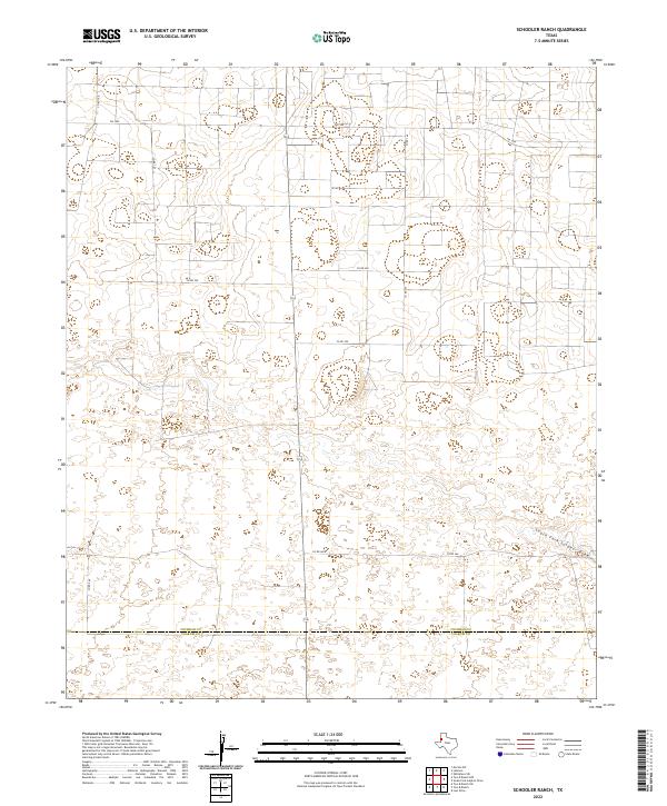 Schooler Ranch, TX — USGS 7.5-minute topo (2022)