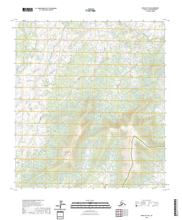 Denali B-5 NE, AK — USGS 7.5-minute topo (2023)