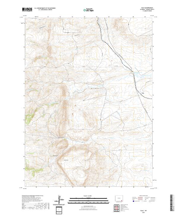 Islay, WY — USGS 7.5-minute topo (2021)