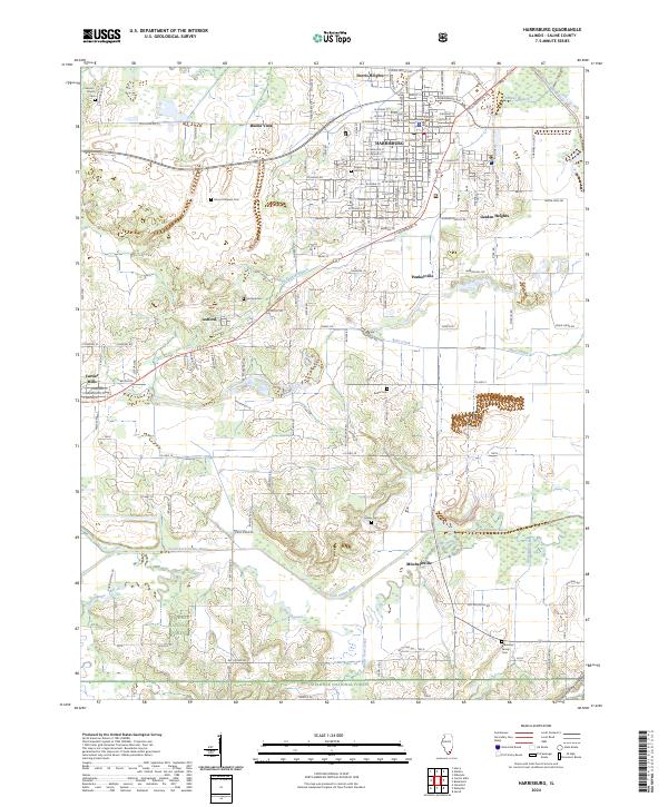 Harrisburg, IL — USGS 7.5-minute topo (2024)