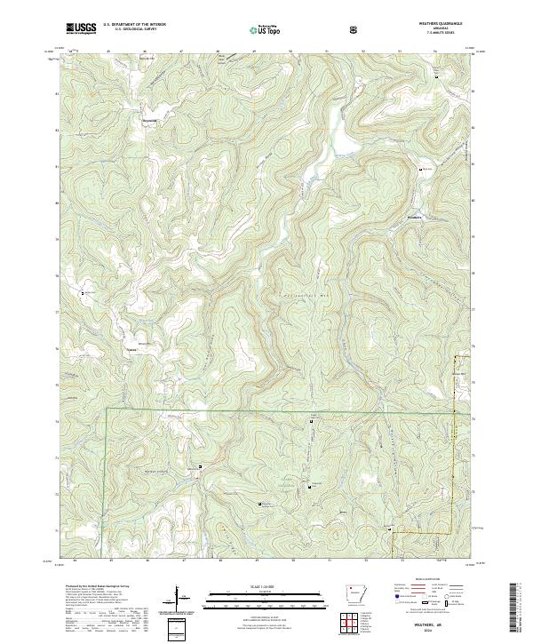 Weathers, AR — USGS 7.5-minute topo (2024)