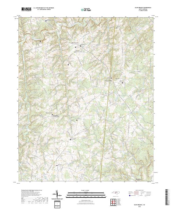 Olive Branch, NC — USGS 7.5-minute topo (2022)