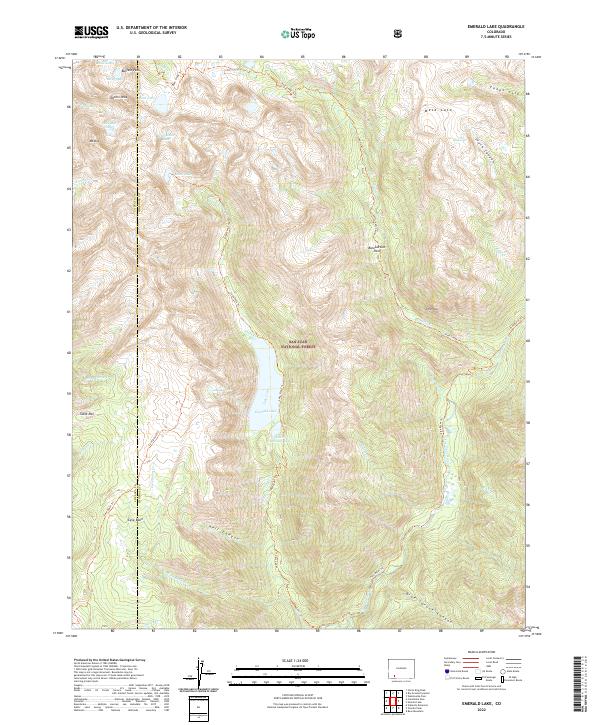Emerald Lake, CO — USGS 7.5-minute topo (2022)