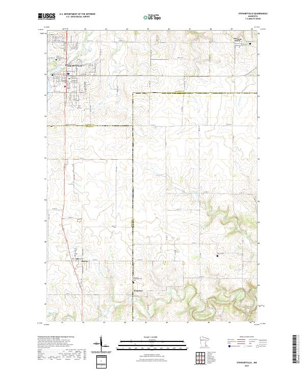 Stewartville, MN — USGS 7.5-minute topo (2022)