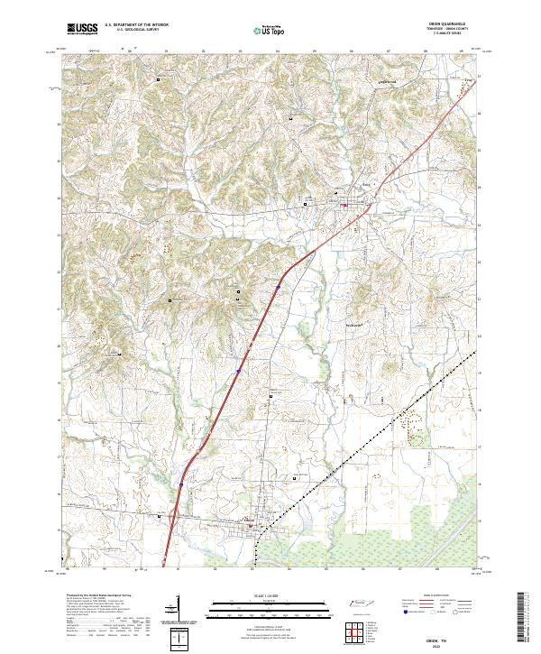 Obion, TN — USGS 7.5-minute topo (2022)
