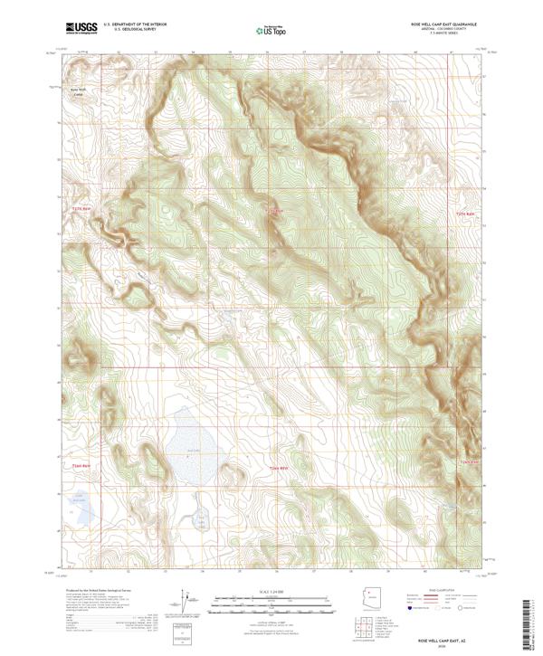 Rose Well Camp East, AZ — USGS 7.5-minute topo (2026)
