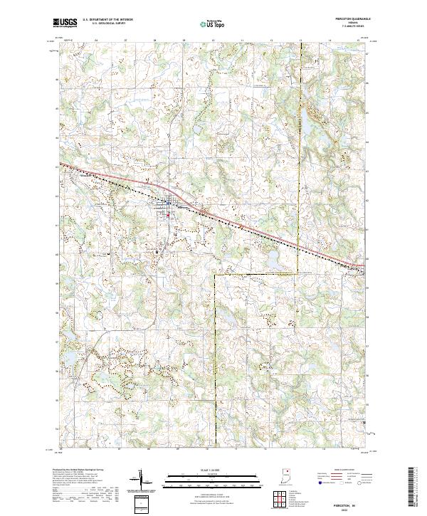 Pierceton, IN — USGS 7.5-minute topo (2022)