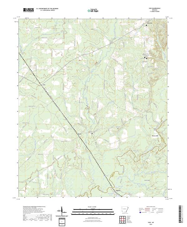 Vick, AR — USGS 7.5-minute topo (2024)