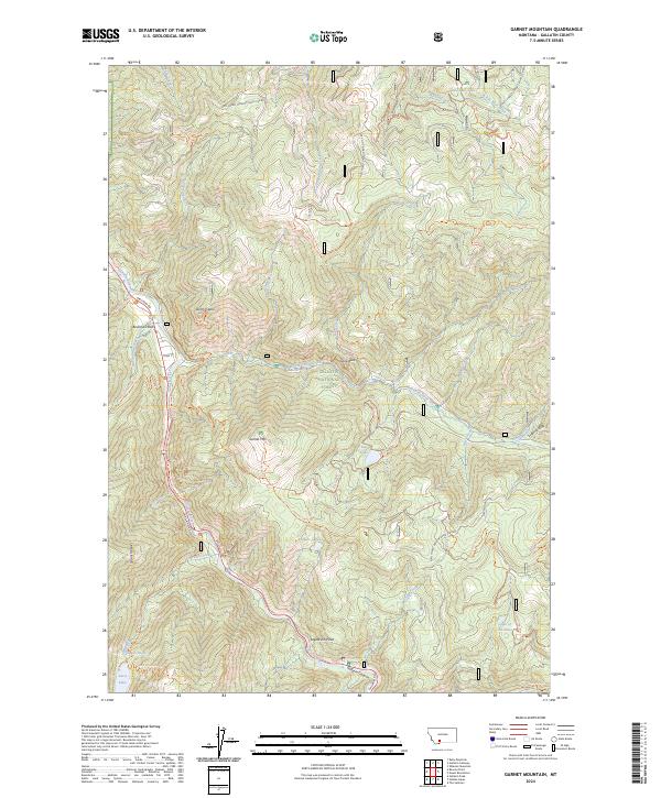 Garnet Mountain, MT — USGS 7.5-minute topo (2024)